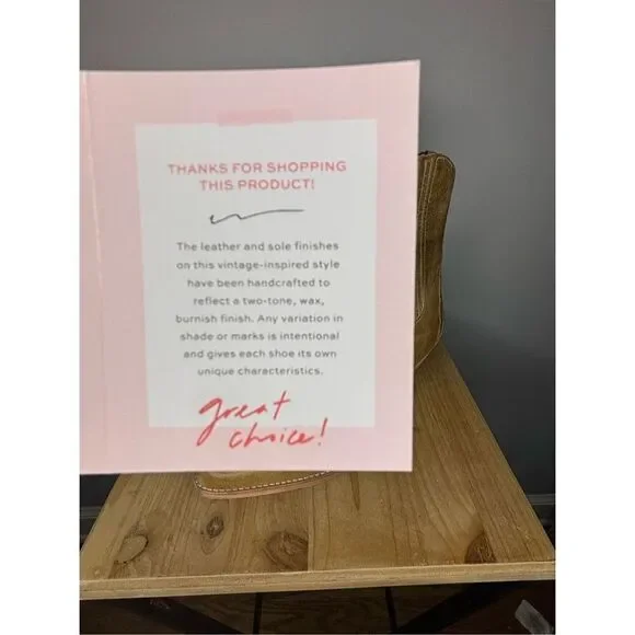 NEW Free People Women's Western New Frontier Chelsea Boot Distressed Tan Size 41 - Picture 9 of 9